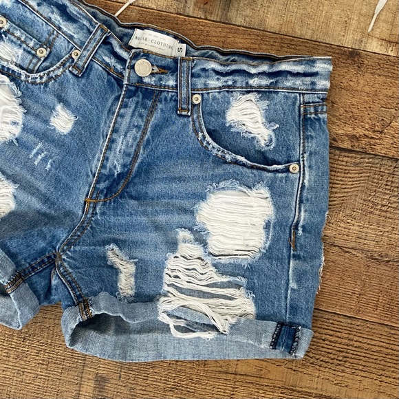 Distressed Destroyed Denim SHORTS by Nectar Clothing - Picture 3 of 7
